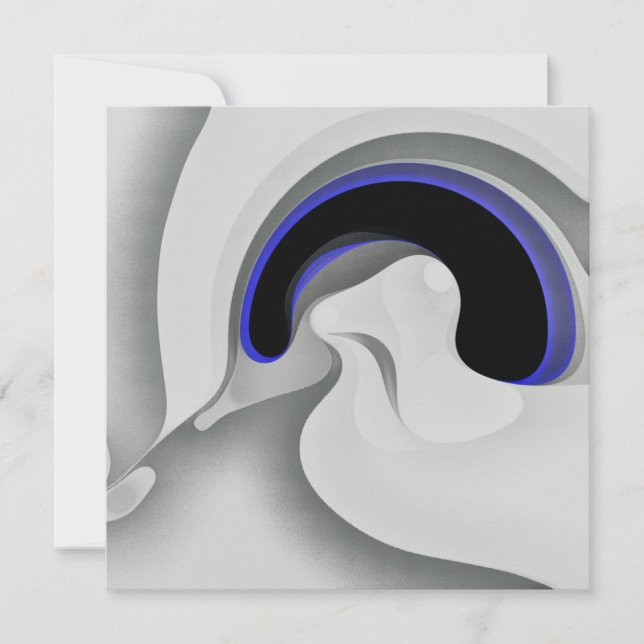 Beneath the Blue: Abstract Grey, Black & Blue (Front)
