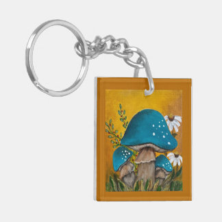 Beneath The Pines Square Keychain