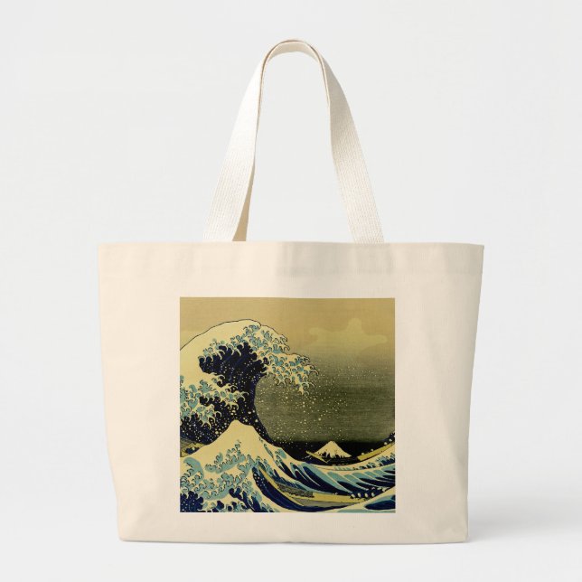 Beneath the Wave off Kanagawa Large Tote Bag (Front)