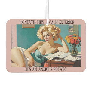 Beneath This Calm Exterior Anxious Potato - Funny Air Freshener