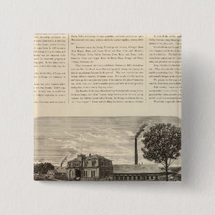 Benedict and Burnham Manfacturing Company 2 Inch Square Button