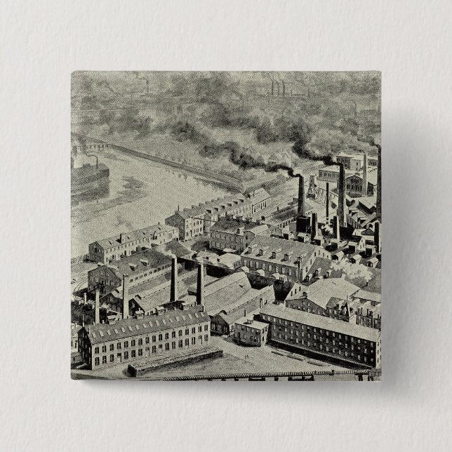 Benedict & Burnham Mfg Co 2 Inch Square Button (Front)