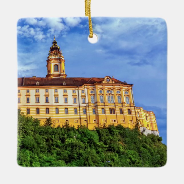 Benedictine abbey, Melk, Austria Ceramic Ornament (Front)