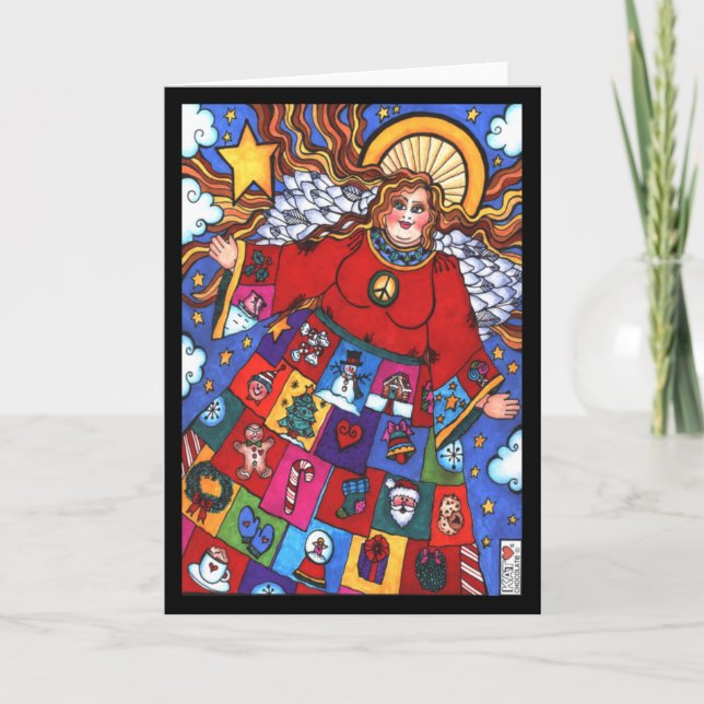 Bénédiction abondante Carte Ange de Noël (Devant)