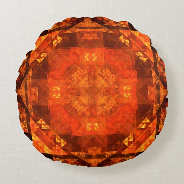Bénédiction Abstrait Art Round Coussin (Devant)