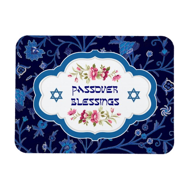 Bénédiction de la Pâque. Shalom chez Pesach Magnet (Horizontal)