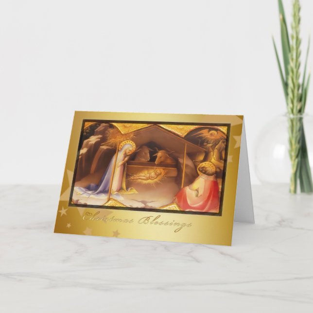 bénédiction de noël, Carte de Noël chrétienne (Devant)