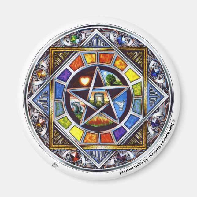 Bénédiction des éléments Magnet rond (Devant)
