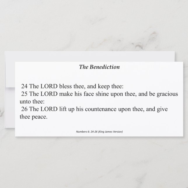 Benediction Prayer Card (Front)