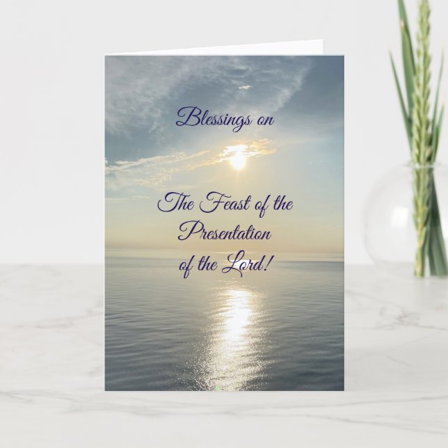 Bénédictions à la fête de la présentation, carte (Devant)
