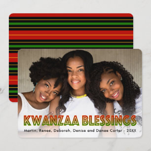 Bénédictions de Kwanzaa   Carte de vacances photo