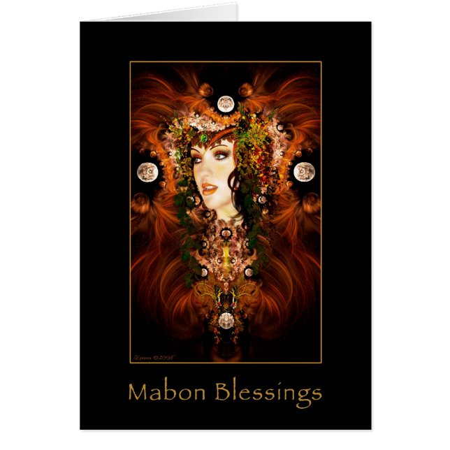 Bénédictions de Mabon - carte de déesse d'automne (Devant)