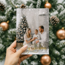 Bénédictions de Noël Elégant Carte photo de vacanc