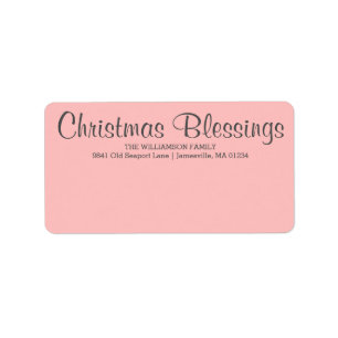 Bénédictions de Noël personnalisées Étiquette post
