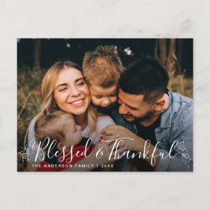 BÉNÉFICIÉ ET RECONNU   Photo Carte postale Thanksg