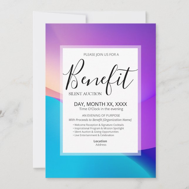 Benefit Invitation Template (Front)