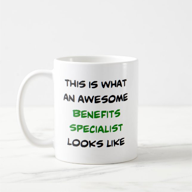 benefits specialist, awesome coffee mug (Left)