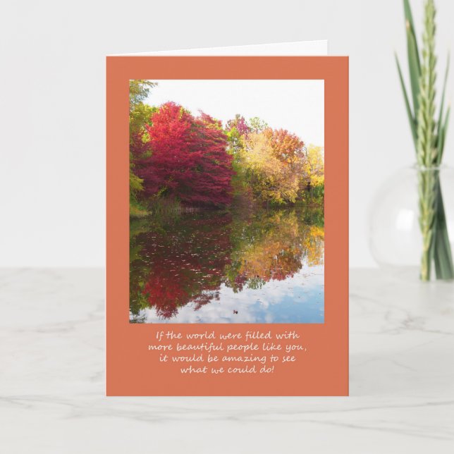 Bénévole Carte de remerciements — Beau paysage (Devant)