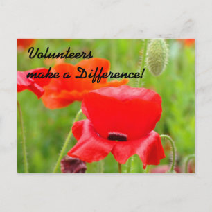 Bénévole Merci Événement par carte postale invitat