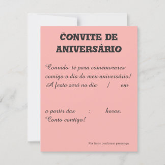 Benfica birthday invitation
