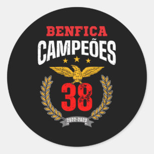 Benfica Campeao 38 Portugal Classic Round Sticker