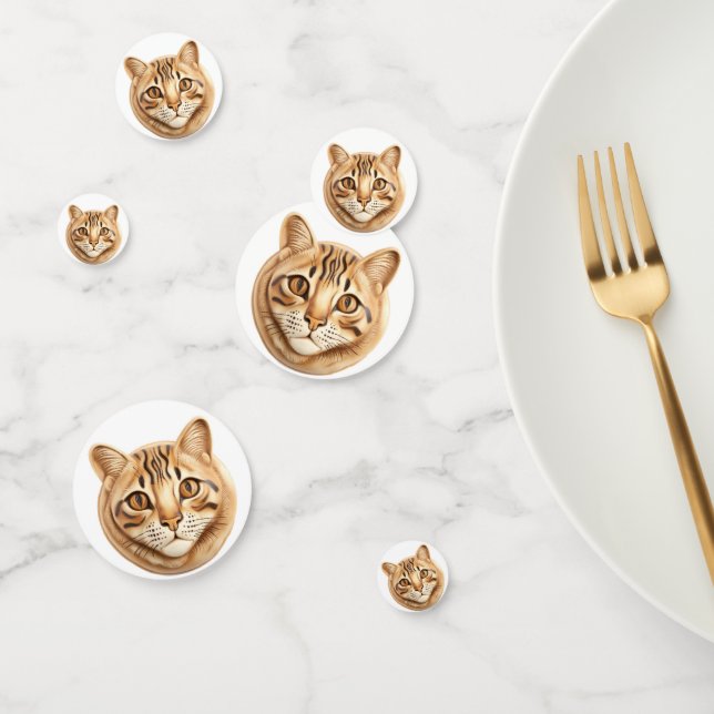 Bengal Cat 3D Inspired Confetti (Group)