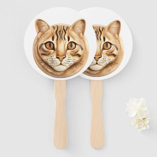 Bengal Cat 3D Inspired Hand Fan