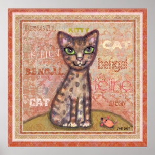 Bengal Cat Art Print