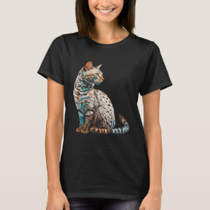 Bengal Cat Breed Colorful Mom Lady T-Shirt