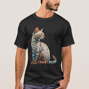 Bengal Cat Breed Colourful Mom Lady T-Shirt