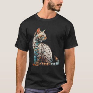 Bengal Cat Breed Colourful Mom Lady T-Shirt