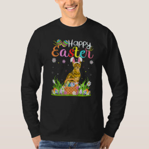 Bengal Cat Bunny Egg Hunting Bengal Cat Happy East T-Shirt
