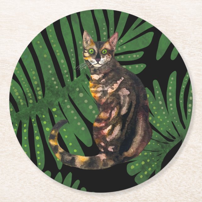 Bengal cat coaster (Front)