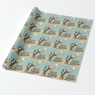 Bengal Cat Colourful Wrapping Paper