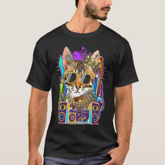 Bengal Cat Hip Hop 90s Rap Music T-Shirt