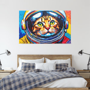 BENGAL CAT IN SPACE-27 CANVAS PRINT