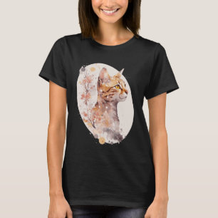 Bengal Cat Japanese Cherry Blossom Sakura Cat Bree T-Shirt