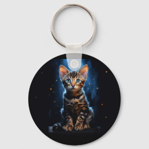 Bengal cat keychain