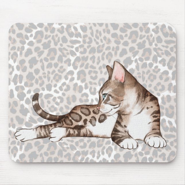 Bengal Cat Mousepad (Front)