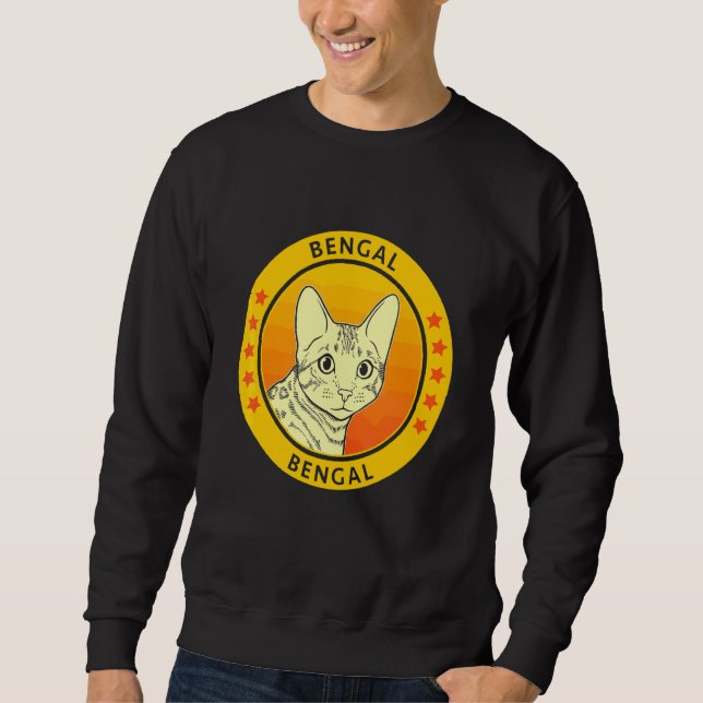 Bengal Cat Portrait Sweatshirt (Front)