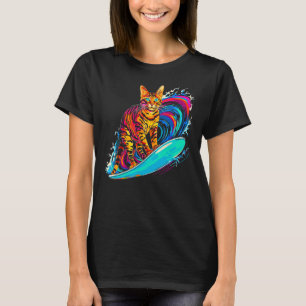 Bengal Cat Surfer T-Shirt