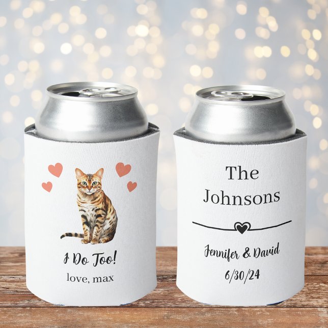 Bengal Cat Wedding Can Cooler Favour (Creator Uploaded)