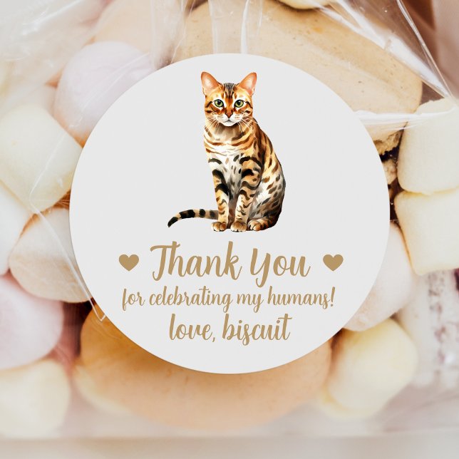Bengal Cat Wedding Favour Stickers (Creator Uploaded)