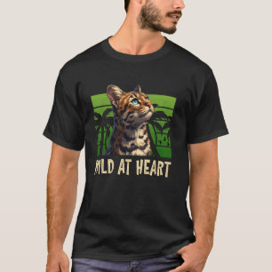 BENGAL CAT WILD AT HEART Funny Bengal Cats Owner T-Shirt
