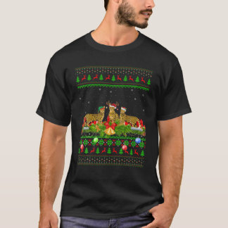 Bengal Cat Xmas Lighting Santa Ugly Bengal Cat Chr T-Shirt