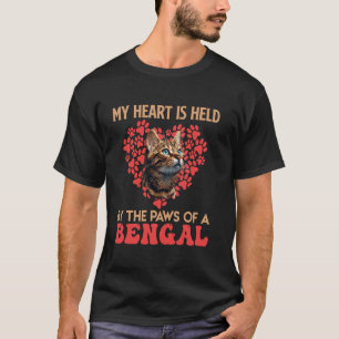 Bengal Cats Mommy MY HEART IS HELD BY A BENGAL Cat T-Shirt
