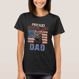 Bengal Cats PROUD BENGAL CATS DAD USA Men T-Shirt
