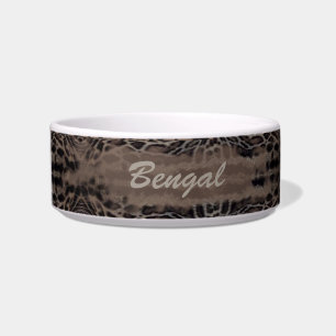 Bengal Print Cat Bowl
