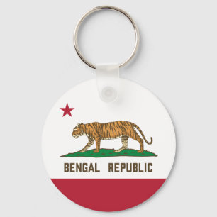 Bengal Republic Tiger Flag Bengali Pride Keychain