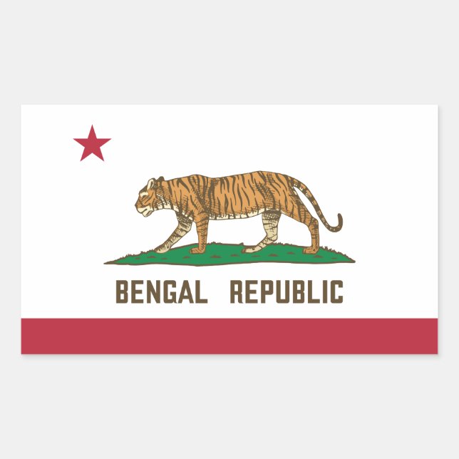 Bengal Republic Tiger Flag Bengali Pride Sticker (Front)